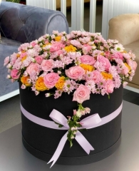Büyük kutu mini gül pembe